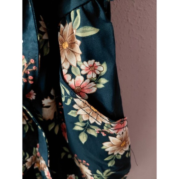 Zac Kids Girls Midnight Blue Floral Short Sleeve Smocked Dress Size 18(XXL) NWT - Picture 6 of 14